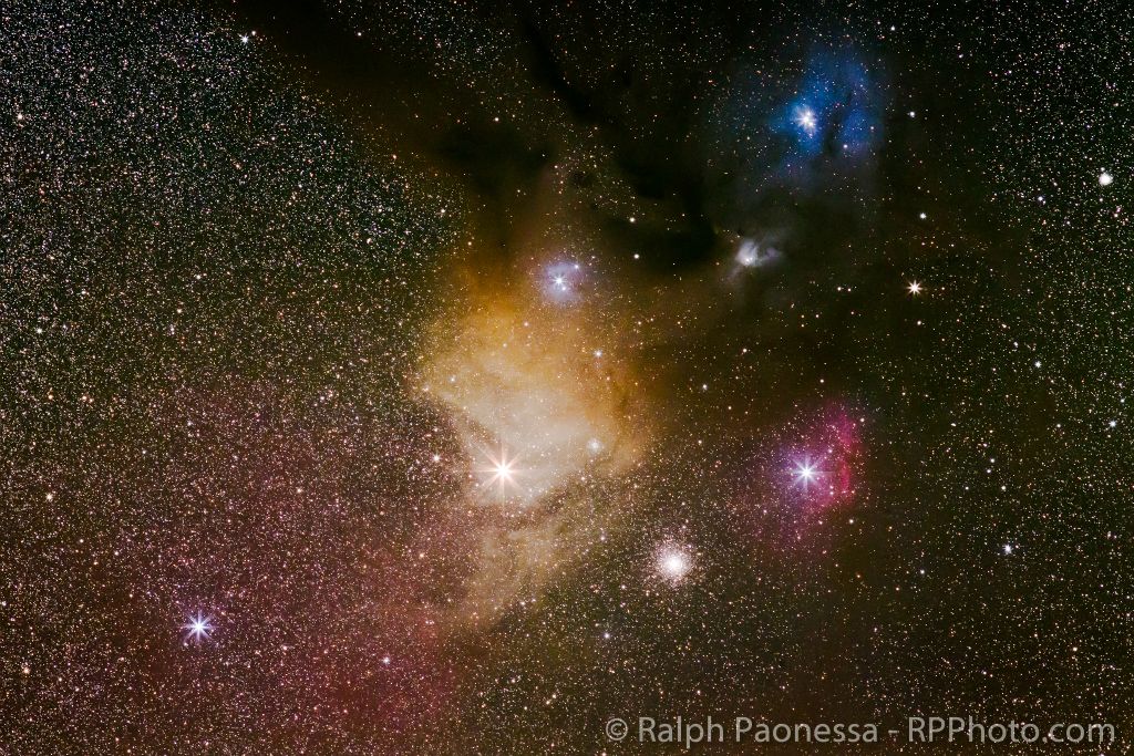 Rho Ophiuchi and Antares region